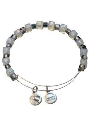 ALEX AND ANI Light Blue Infused With Energy Beaded Bangle Bracelet